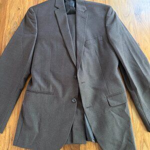 Bar III Chocolate brown houndstooth suit
